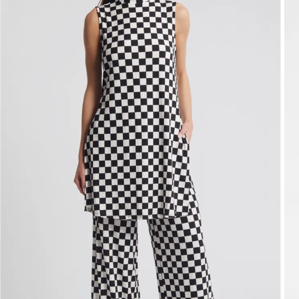 Dressed in LaLa Checkered Sleeveless Set